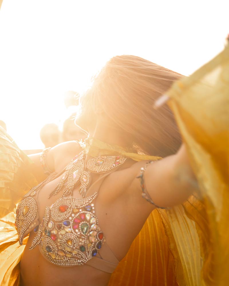 What's included on a Solamoré private event — crewed superyacht, dining, and onshore experiences