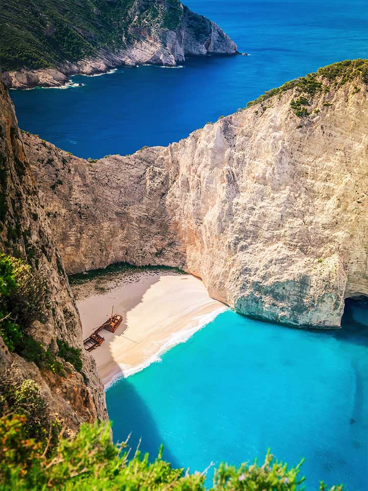 Greece coastline and sailing waters
