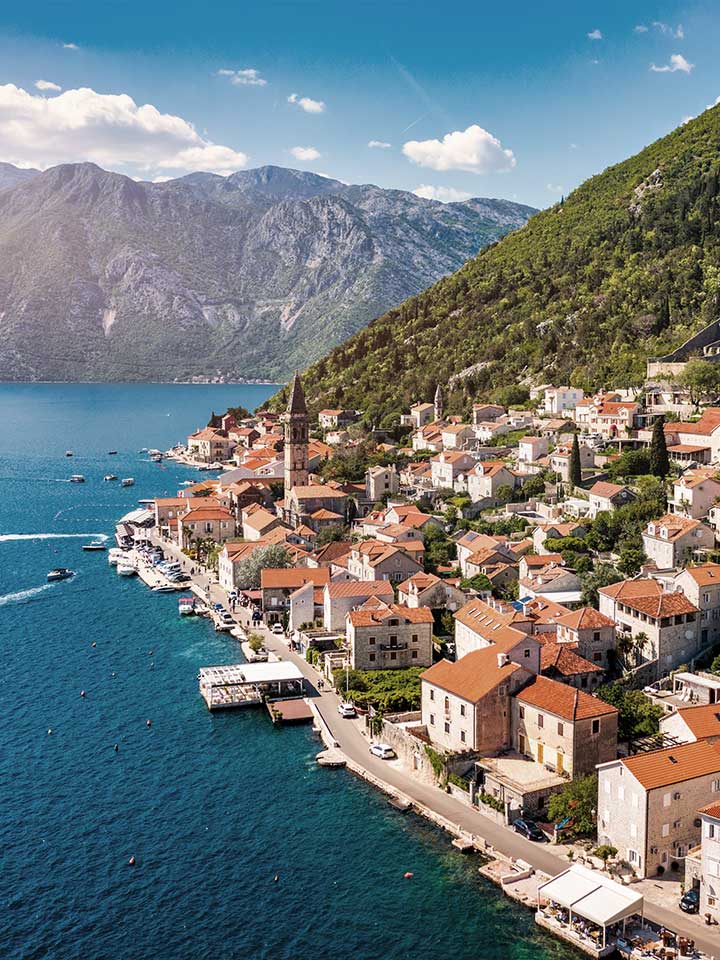Montenegro coastline and sailing waters